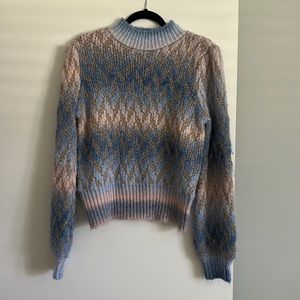 Vici sweater - cotton candy skies knit metallic sweater pink/blue